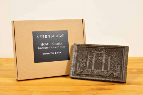 Steenbergs Small Green Tea Brick, boxed, great gift for the tea conisseur from the Steenbergs UK online specialist tea shop.