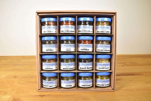 New look Steenbergs Organic Storecupboard Spice Gift Box 2024.