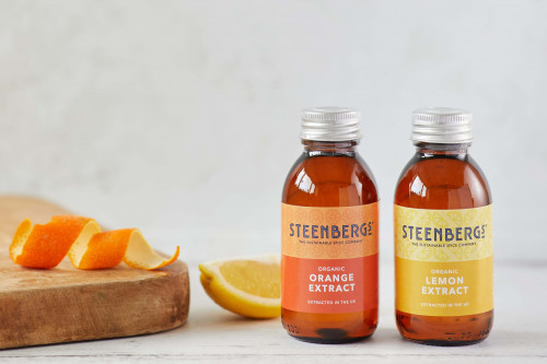 Steenbergs citrus baking and cooking extracts.