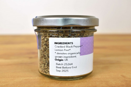 Steenbergs Organic Lemon Pepper seasoning from the Sustainable Spice Company.
