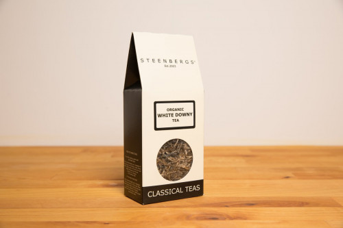 Steenbergs Organic White Downy Tea, Loose Leaf Chinese Tea, from the Steenbergs UK online shop for organic loose leaf teas.
