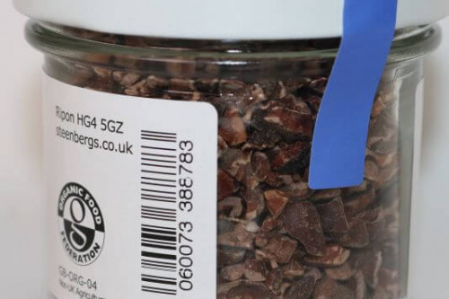 Steenbergs Organic cacao nibs part of the vegan range of organic baking ingredients available at Steenbergs UK online shop.
