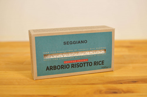 Seggiano Italian Organic Arborio Rice from the Steenbergs UK online shop for organic rice and pasta and other delicious organic food.