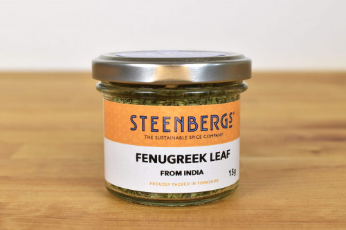 Steenbergs Fenugreek Leaves in Glass Jar from the Steenbergs UK online shop for herbs and spices.