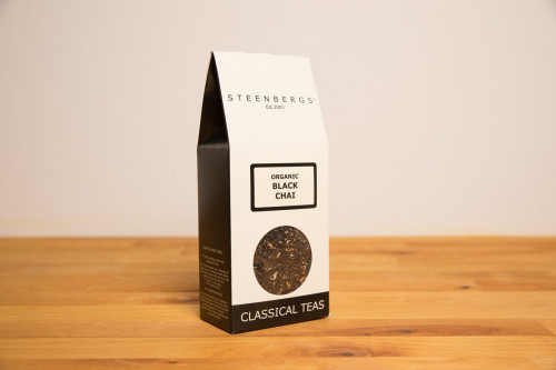 Steenbergs Organic Black Chai Tea Loose Leaf with no sugar, sweeteners of artificial flavours from the Steenbergs UK online shop for organic and loose leaf chais and teas.