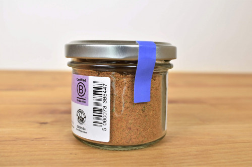 Steenbergs Organic Fajita Spice Mix in Glass Jar from the Steenbergs UK online shop for organic herbs and spices.