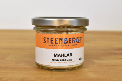 Mahlab Ground in Glass Jar from Steenbergs UK online shop for arabic spices
