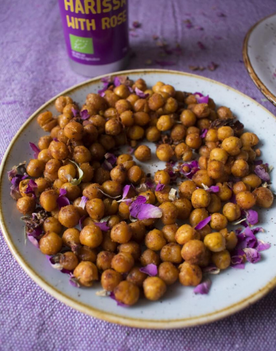 Niki’s Crunchy Harissa Chickpeas and Slow Roasted Harissa Tomatoes Recipes