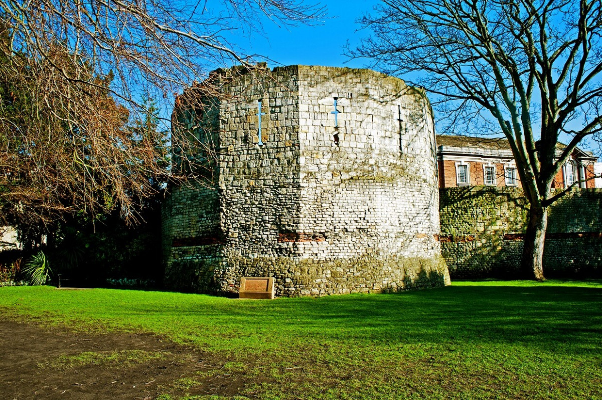 Roman Tower In York Museum Gardens