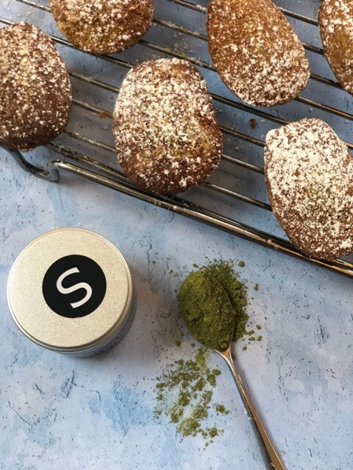 Matcha madeleines Matcha madeleines