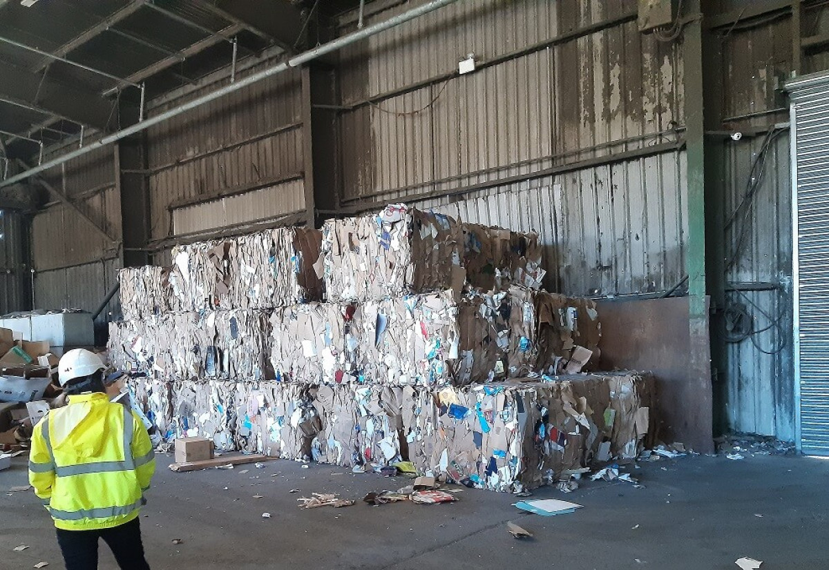 Paper Recyclate Baled At Harewood Whin Waste Transfer Site