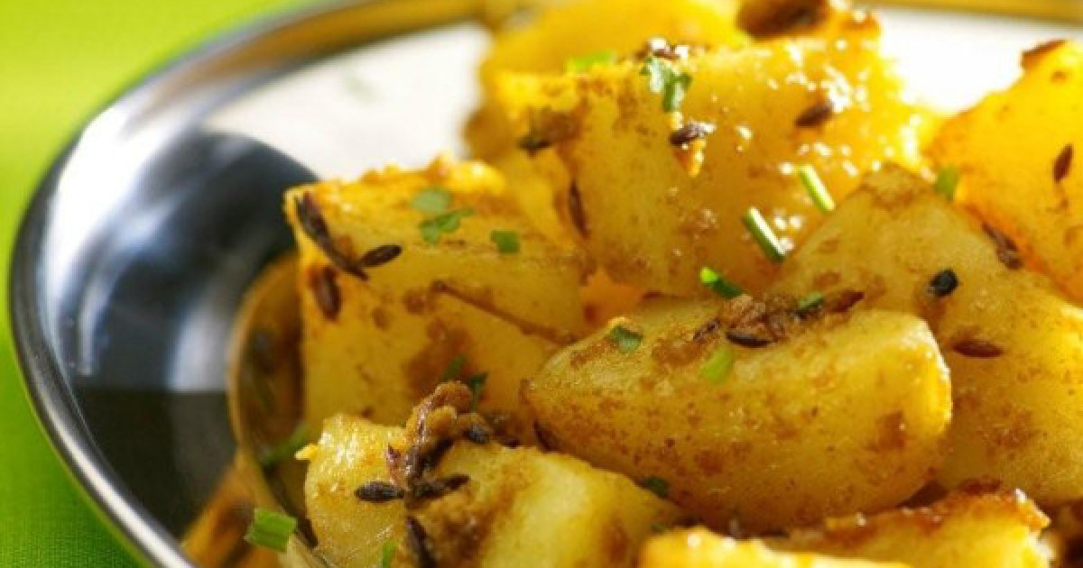 A mild spiced curried potato recipe from India
