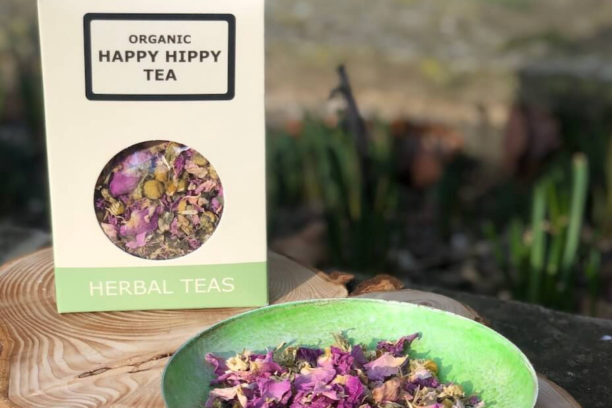Organic Happy Hippy Loose Leaf Herbal Tea 30g Box Steenbergs