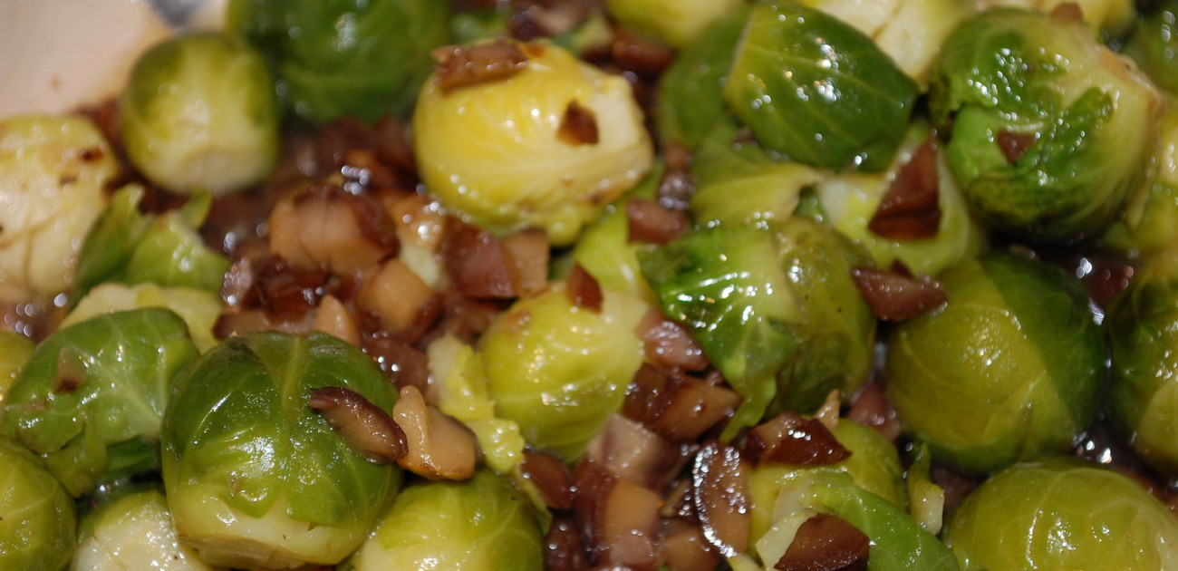 Brussels Sprouts And Chestnuts With Maple Glaze - A Recipe