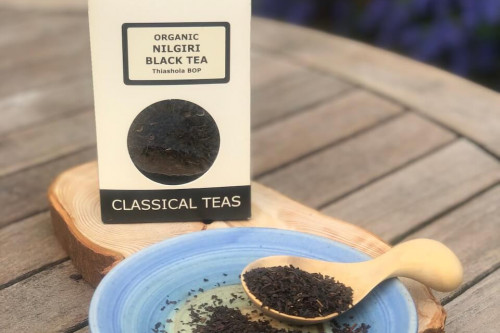 Steenbergs Organic South Indian Black Loose Leaf Tea, part of the Steenbergs UK range of loose leaf teas.