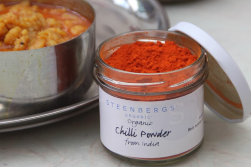 Steenbergs Organic Chilli Powder available from the Steenbergs UK online shop for organic spices.