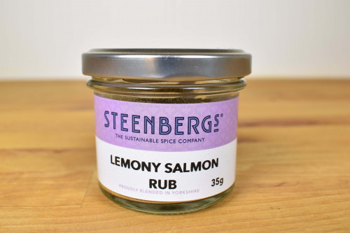 Steenbergs Lemony Salmon Rub, Fish Seasoning, from the Steenbergs UK online shop for seasonings, spice mixes and flavours.