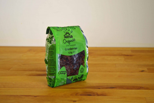organic cranberries from Suma 125g available at Steenbergs UK online shop for organic food.