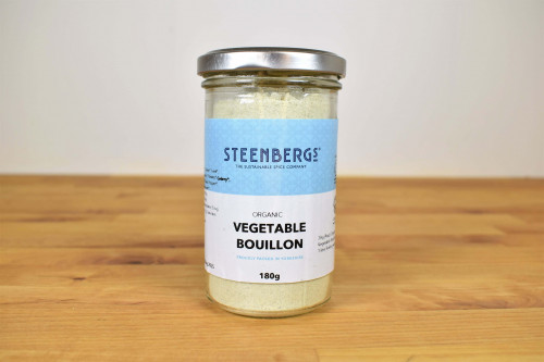 Steenbergs Organic Vegetable Bouillon is vegan, has no palm oil or yeast, and is available from the Steenbergs UK online shop for organic flavours, spice mixes and food.