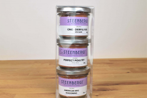 Buy Steenbergs Organic BBQ seasonings gift pack from the Steenbergs UK online shop for marinades, rubs, spices and seasonings.