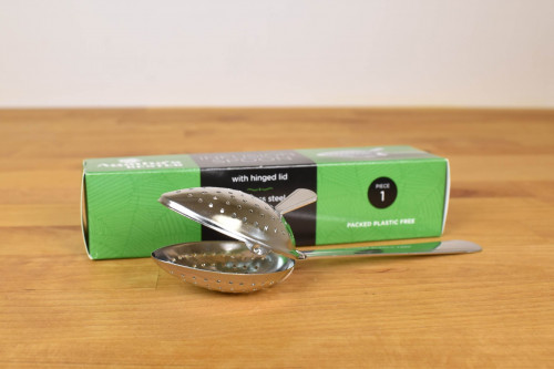 Stainless Steel Tea Infusion Spoon Hinged Lid from the UK Steenbergs online shop for loose leaf tea and infusers.
