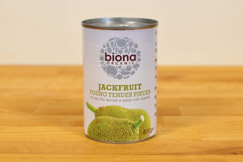 Biona Organic Jackfruit in salt water - tinned - available from the Steenbergs UK online shop for organic and vegan food.