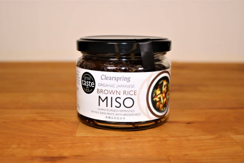 Clearspring miso paste is organic, unpasteurised and fermented, available from Steenbergs organic online food shop.
