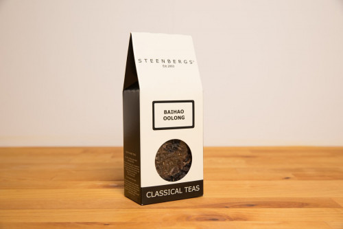 Steenbergs Baihao Oolong Tea 50g in box from the Steenbergs UK online shop for loose leaf teas.