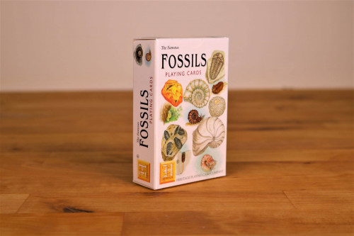 The Famous Fossils playing cards from Heritage Playing Card Company, available at the Steenbergs UK online shop for playing cards and organic spices and loose leaf teas.