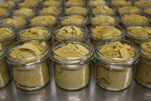 Steenbergs Organic Mild Curry powder blended , to our own recipe and packed at the Steenbergs spice factory in North Yorkshire, UK