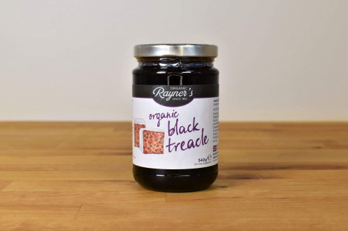 New Look Rayner's Organic Black Treacle available from Steenbergs UK online shop for organic vegan baking ingredients.