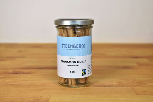 Steenbergs Organic Fairtrade Cinnamon Quills from Sri Lanka, true cinnamon, from the Steenbergs UK online shop for organic and Fairtrade spices.
