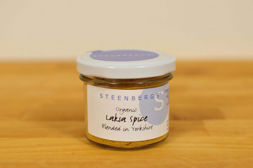 Steenbergs Organic Laksa Spice Blend, blended and packed in North Yorkshire, UK, from the Steenbergs UK online organic spice shop.
