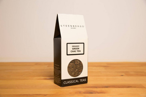 Steenbergs Organic Green Chai Tea Loose Leaf from the Steenbergs UK online shop for organic loose leaf teas and chai teas.
