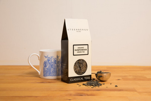 Steenbergs Organic Gunpowder Green Tea, Loose Leaf, 80g, from the Steenbergs UK online shop for loose Chinese Green Tea.