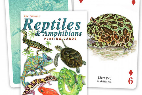 Heritage The Famous Reptiles and Amphibians Playing Cards from the Steenbergs UK online shop for nature illustrated playing cards.