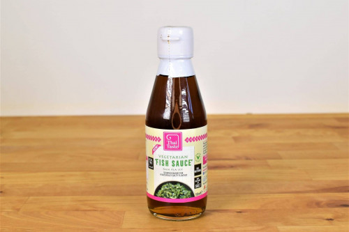 Old Look Thai Taste Vegan Fish Sauce is plant based and available from Steenbergs UK online shop for vegan plant based food.