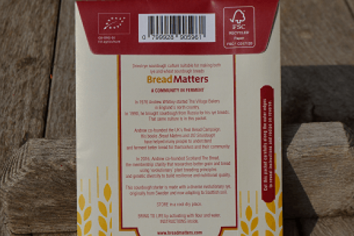 Bread Matters Organic Sourdough Starter Culture 10g from the Steenbergs UK online shop for organic food and baking ingredients.