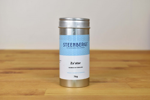 Steenbergs Zaatar Spice Mix in Premium Tin from the Steenbergs UK online shop for arabic and middle eastern spice mixes.