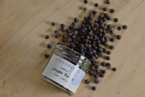 Steenbergs Organic Juniper Berries part of the Steenbergs UK range of organic and ethical spices.