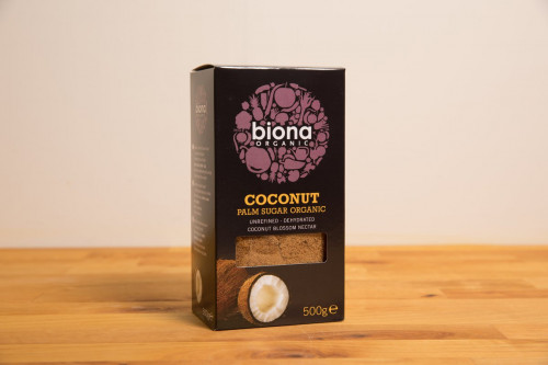 Biona Organic Coconut Sugar from the Steenbergs UK online shop for organic baking and cooking ingredients and organic food.
