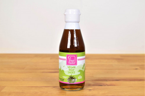 Thai Taste Vegan Fish Sauce is plant based and available from Steenbergs UK online shop for vegan plant based food.