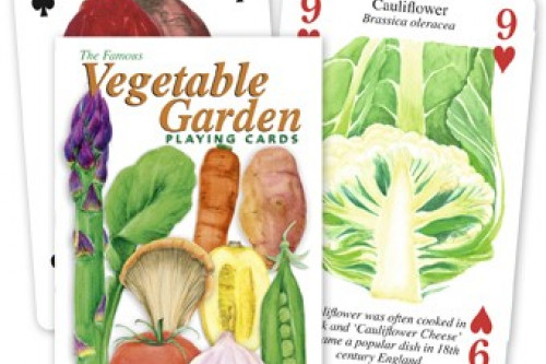 Buy these Illustrated Vegetable Garden Playing Cards from the Steenbergs UK online shop.