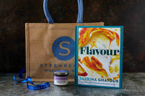 Sabrina Ghayour' Flavour recipe book with her new spice blend