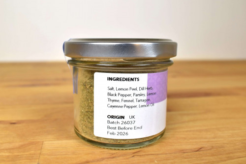Steenbergs Lemony Salmon Rub is blended in North Yorkshire at the Steenbergs spice factory.