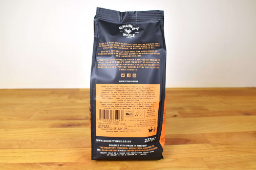 Grumpy Mule Organic Fairtrade Honduras filter ground coffee from the Steenbergs UK online shop for organic tea and coffee.