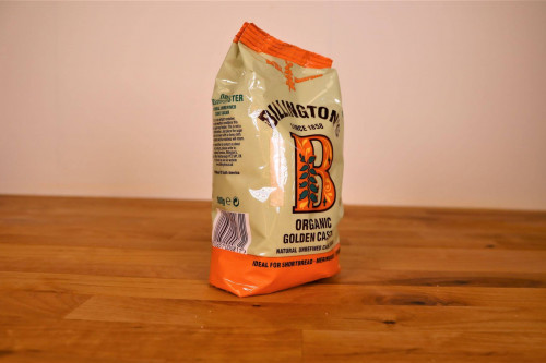 Billingtons Organic Caster Sugar 500g from the Steenbergs UK online shop for organic food and baking ingredients.