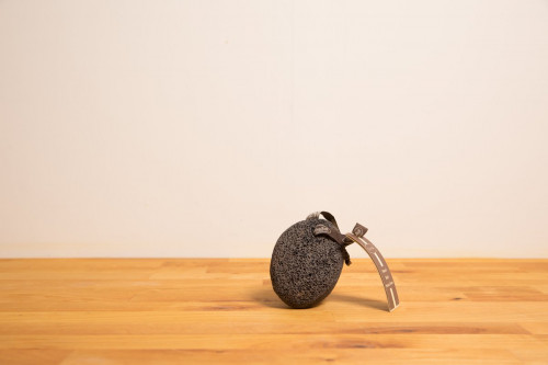 Natural Black Pumice Stone with Rope from the Steenbergs UK online shop for natural bathing and cleaning products.