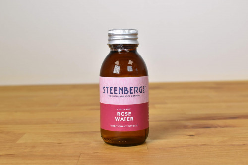 Steenbergs Organic Rose Water is alcohol free, vegan and kosher and is available at the Steenbergs UK online shop for organic baking ingredients including flower waters.