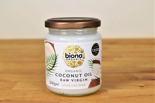 Biona Organic Virgin Coconut Oil 200g from the Steenbergs UK online shop for organic food and organic cooking ingredients.